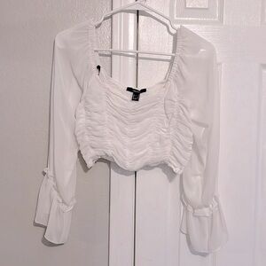 Bell sleeve crop top